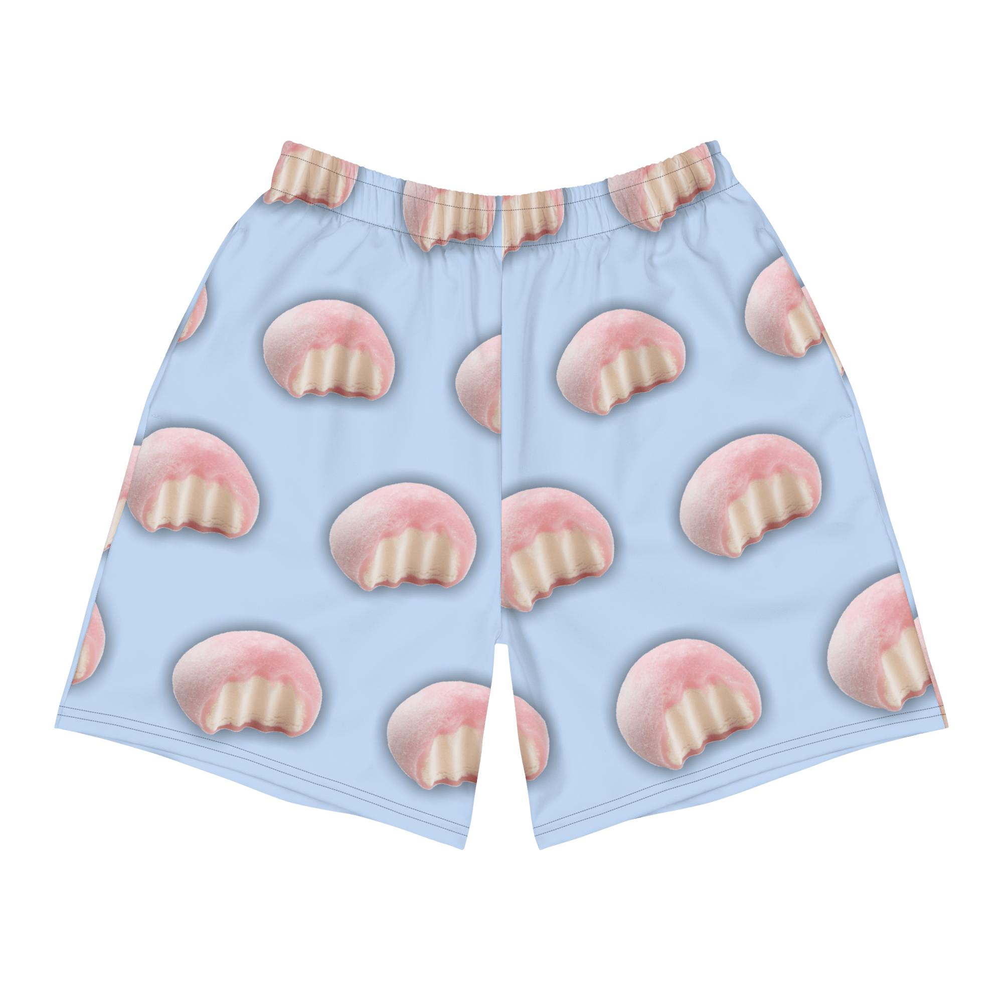 Peaches and Eggplants on Pink Fabric
