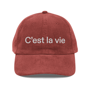 CEST LA VIE® Corduroy Cap 🧢 (5 COLOR) - Kikillo Club