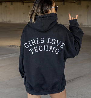 GIRLS LOVE TECHNO 2® Hoodie - Kikillo Club