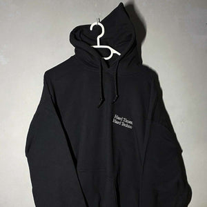 Hard Times, Hard Techno® Embroidered Hoodie (White Logo) 🚨 - Kikillo Club