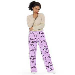 LOBE IS IN THE ARI® Unisex Wide - Leg Pants - Kikillo Club