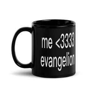 ME <3333 EVANGELION® Black Mug - Kikillo Club