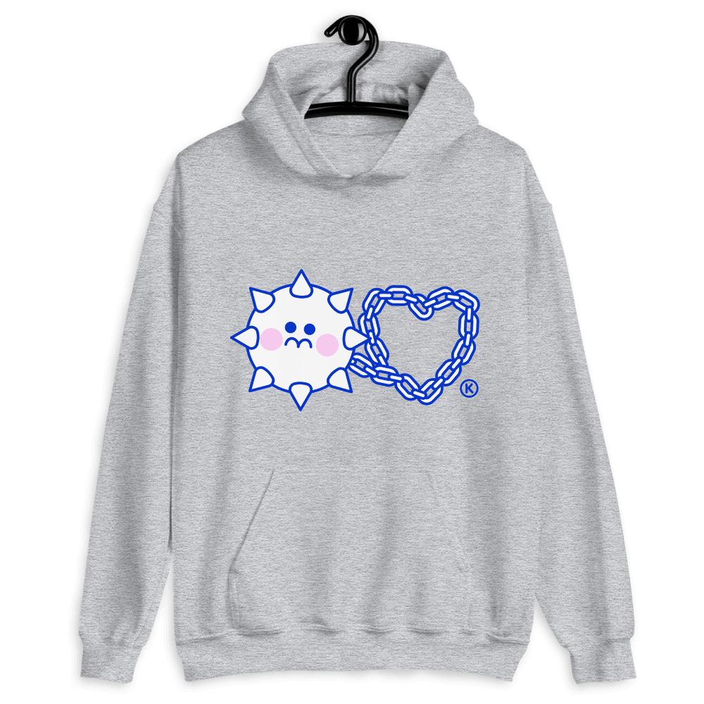 LOVE HURTS IV® Hoodie! (white, grey) - Kikillo Club
