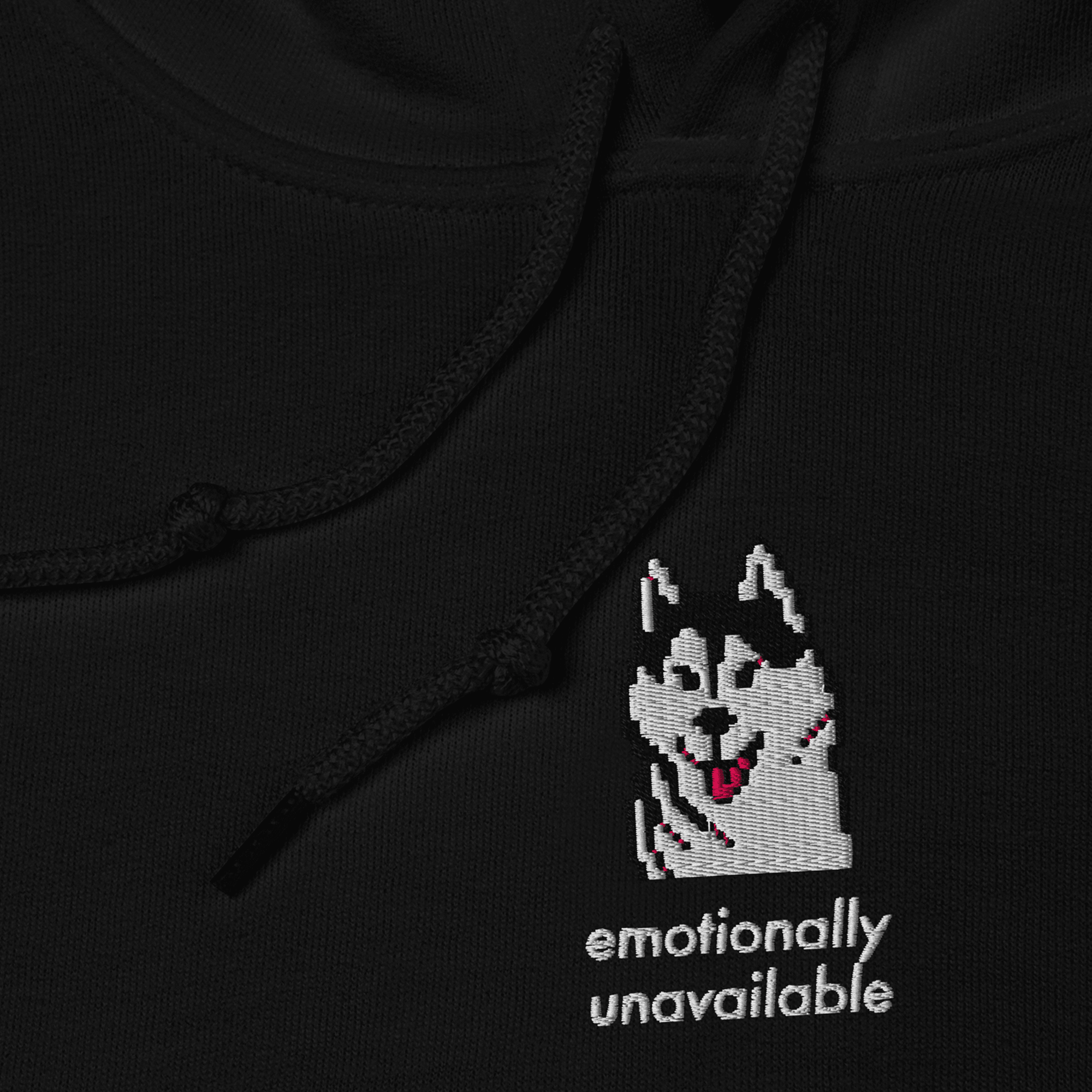 Emotionally Unavailable® Embroidered Hoodie (super limited) - Kikillo Club