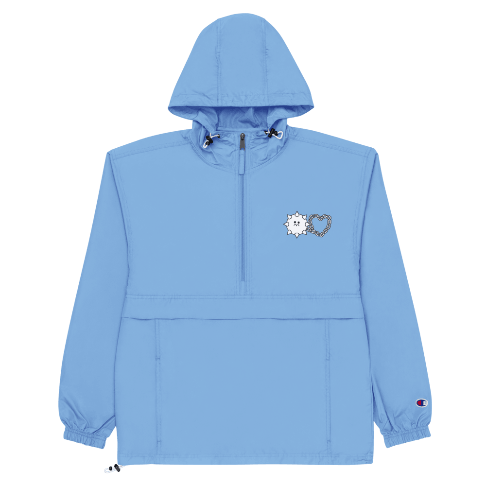 Love Hurts® x Champion Embroidered Packable Jacket (Pastel Blue) - Kikillo Club