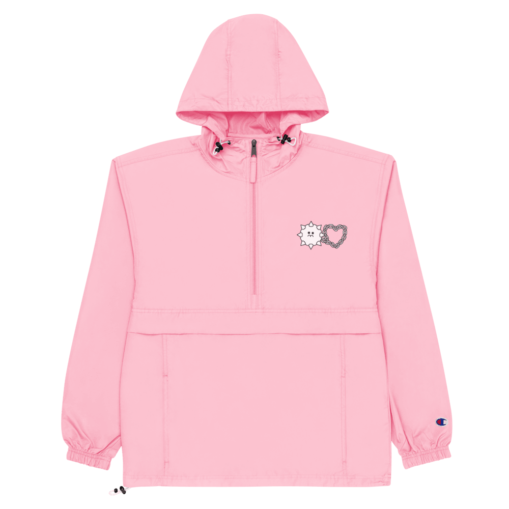 Love Hurts® x Champion Embroidered Packable Jacket (Pastel Pink) - Kikillo Club