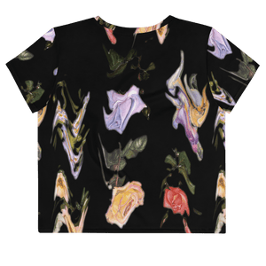 Falling Flowers® All - Over Print Crop Tee - Kikillo Club