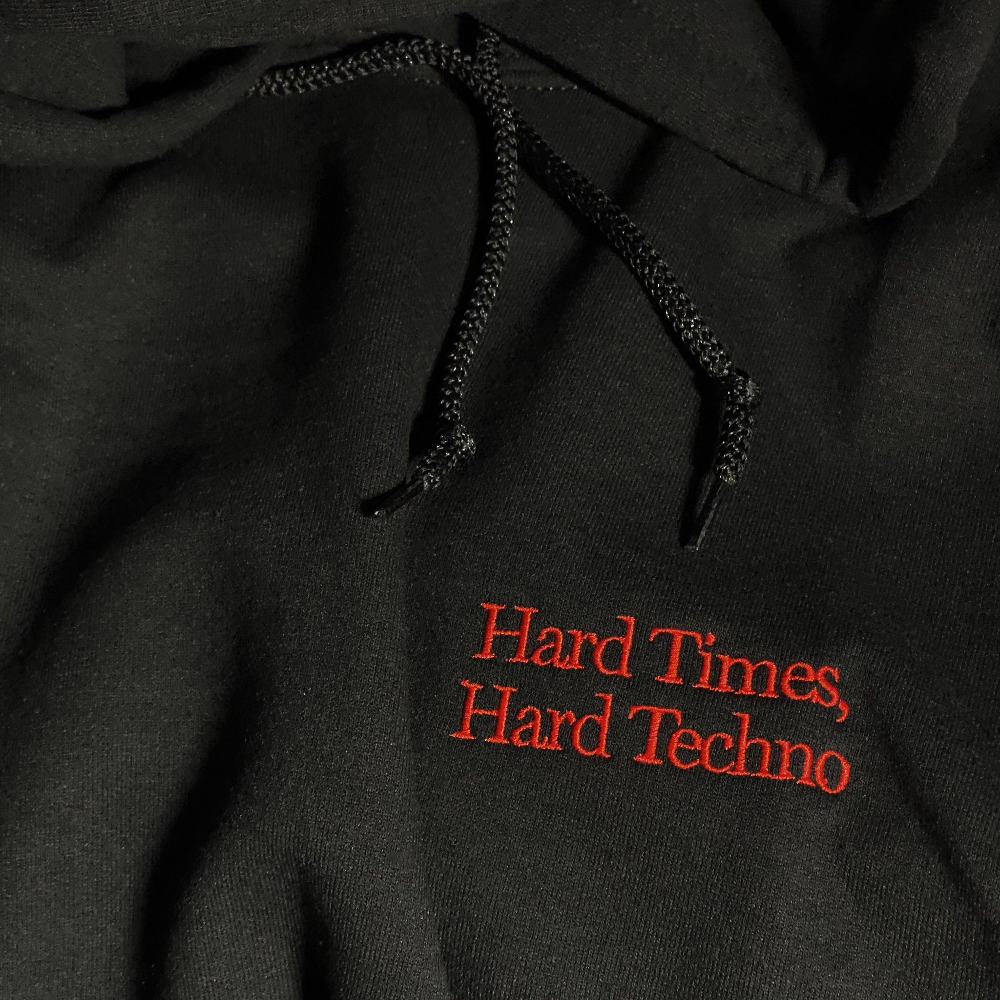 Hard Times, Hard Techno® Embroidered Hoodie (super limited) - Kikillo Club