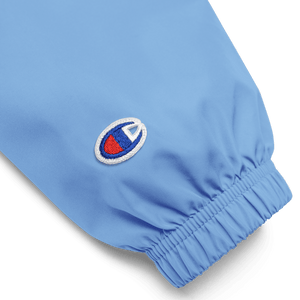 Love Hurts® x Champion Embroidered Packable Jacket (Pastel Blue) - Kikillo Club