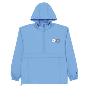 Love Hurts® x Champion Embroidered Packable Jacket (Pastel Blue) - Kikillo Club