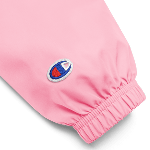 Love Hurts® x Champion Embroidered Packable Jacket (Pastel Pink) - Kikillo Club