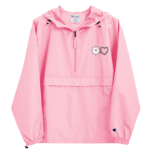 Love Hurts® x Champion Embroidered Packable Jacket (Pastel Pink) - Kikillo Club