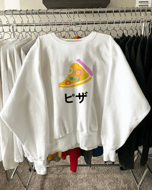 PIZZA® White Sweatshirt - Kikillo Club