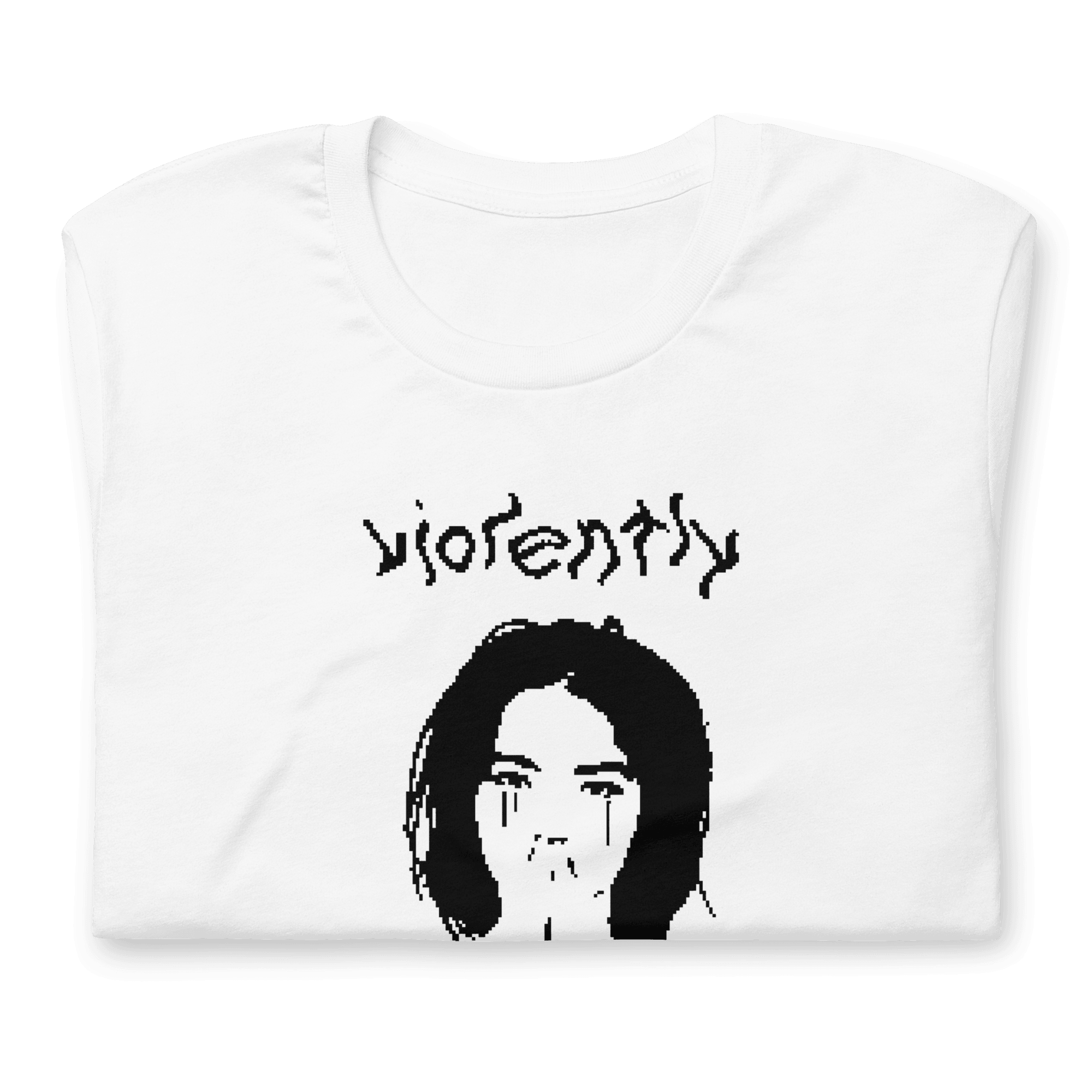 Violently Unhappy® White T-Shirt - Kikillo Club