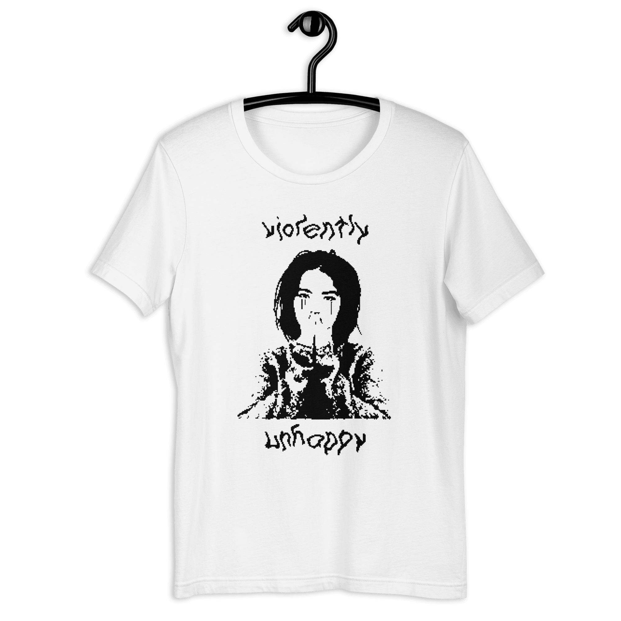 Violently Unhappy® White T-Shirt - Kikillo Club