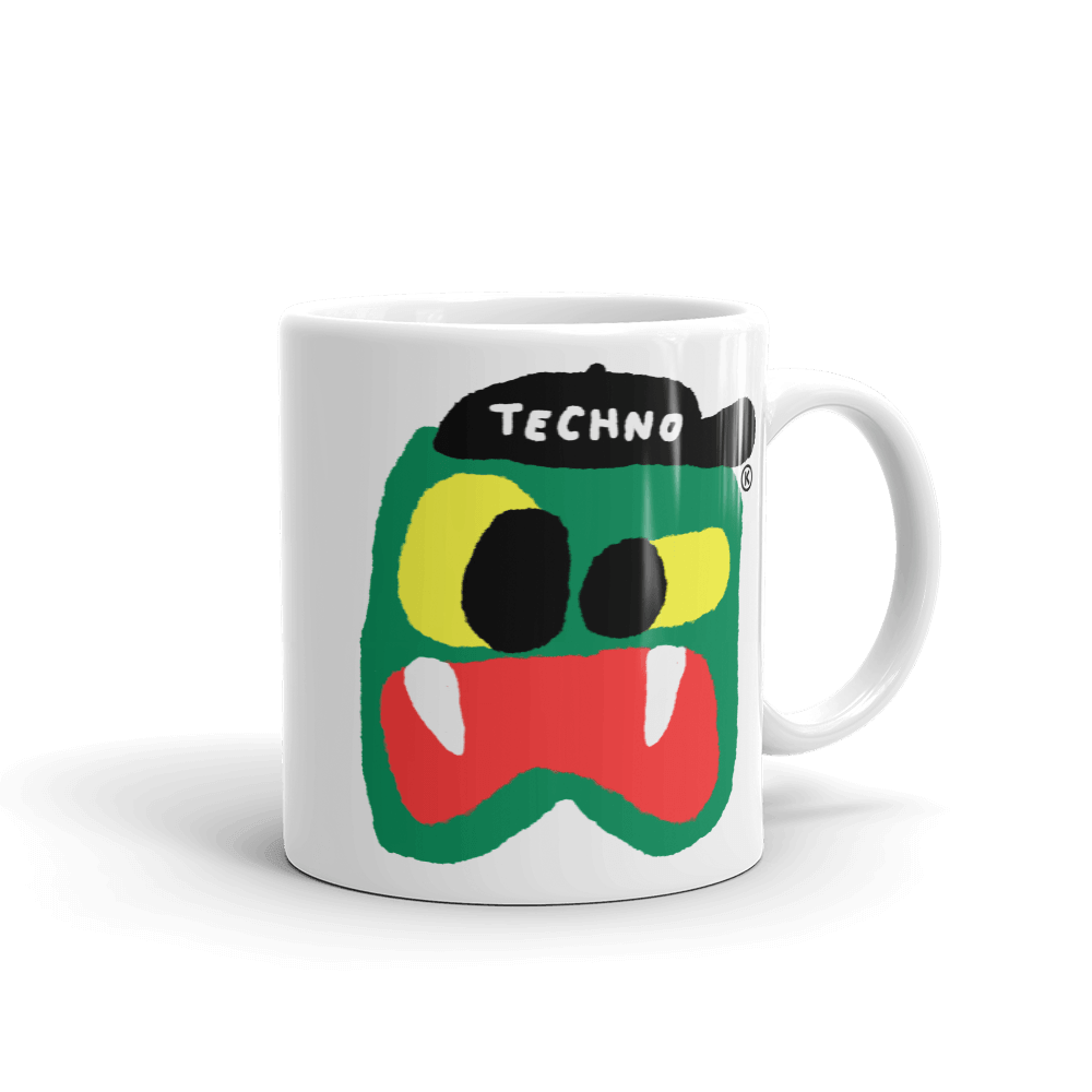 TECHNO® White glossy mug - Kikillo Club